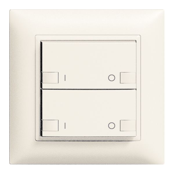 UP-Frontset ON-OFF 2-K/2 Tast. ZEP 88×88mm weiss