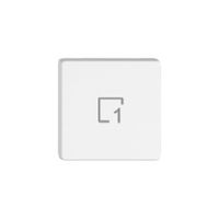 Poussoir 1/4 EDIZIO.liv Wiser avec SNAPFIX® avec symbole scène 1 bc