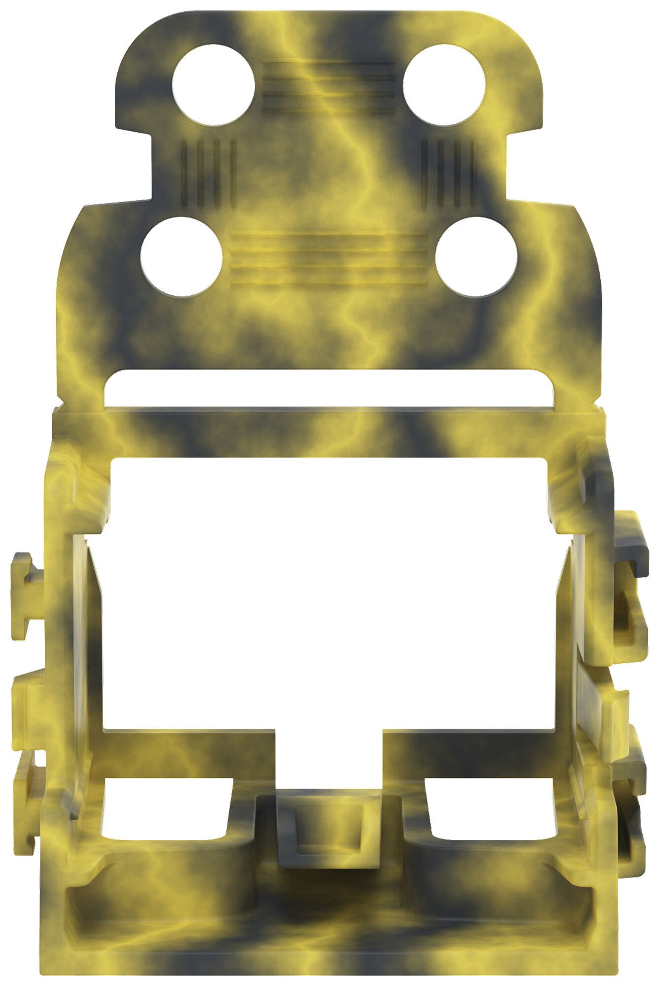 Befestigungsadapter WAGO 221 mit Zugentlastung 10L×4mm² Schraube grau/gelb