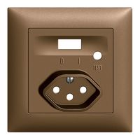 Frontset EDIZIOdue zu FI-Steckdose coffee