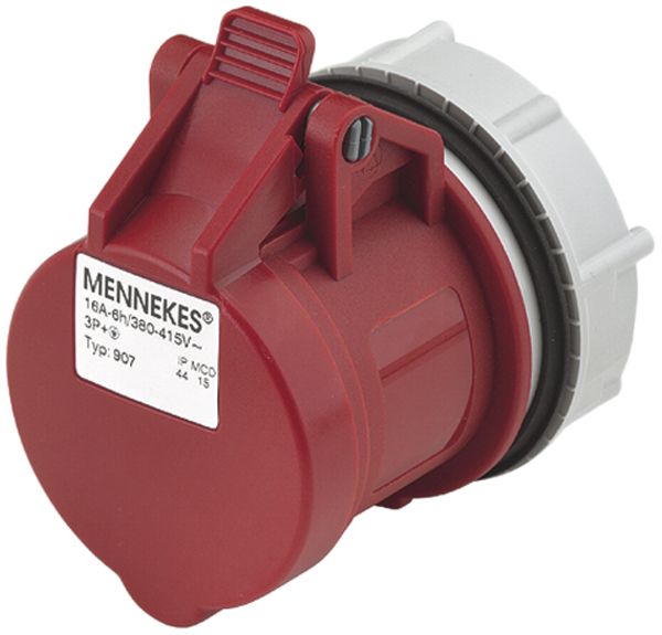 Prise INC Mennekes 16A 3LNPE rouge