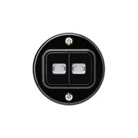 Kit front. basico noir avec 2 lentilles bouton doubleØ43mm