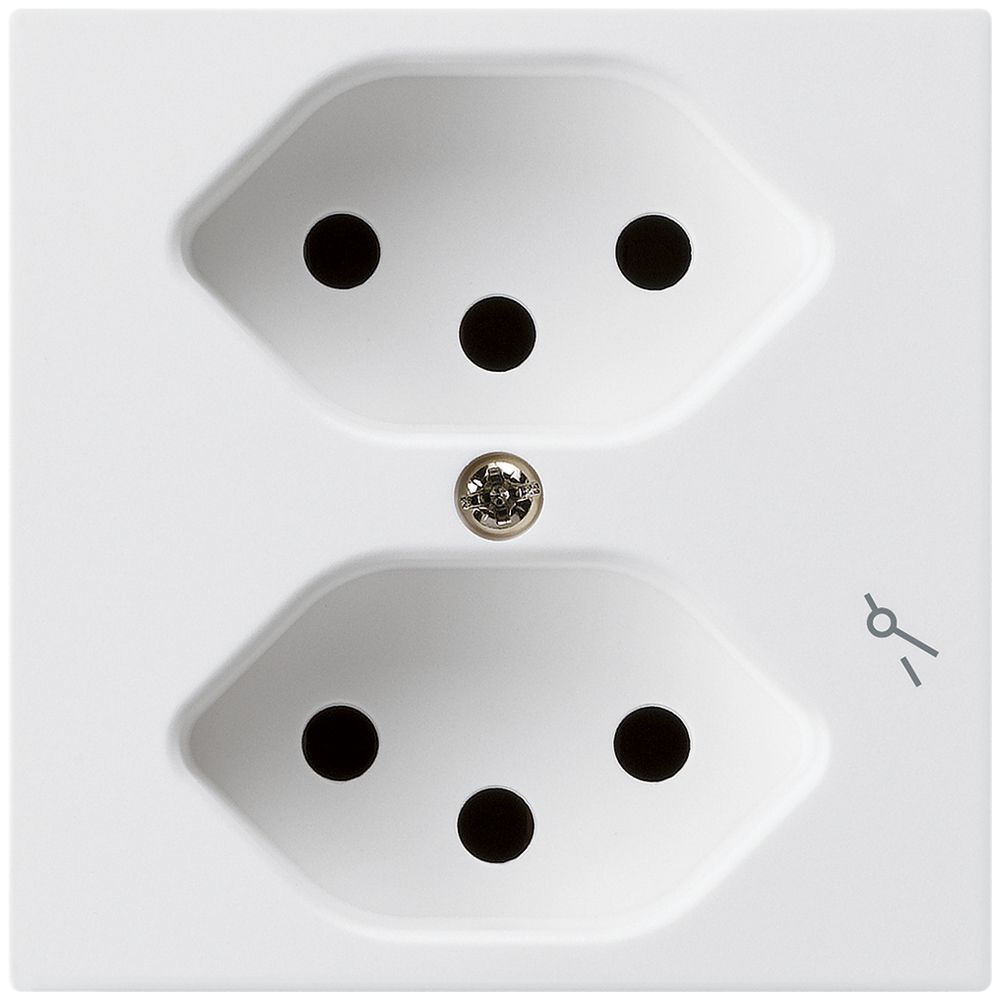 UP-Steckdose kallysto 2×T13/1 weiss mit Kinderschutz