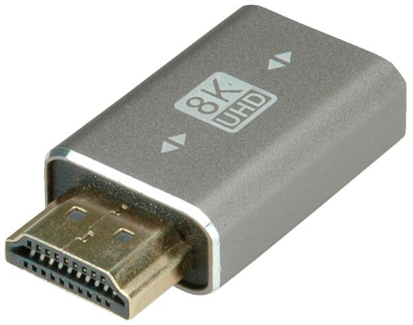 Adattatore ROLINE HDMI→HDMI sp/pr 8K@60Hz UHD-2 passivo argento