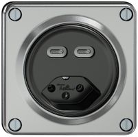 Presa di carica USB ELEMENT 2×USB-C 3000mA + 1×T13 alluminio