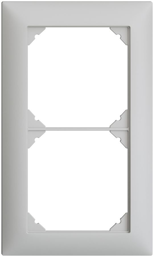 Abdeckrahmen EDIZIOdue 1×2 hellgrau
