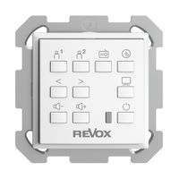 Commande murale EDIZIOdue pour Voxnet FM, avec 10 bout., LED, IR, blanc