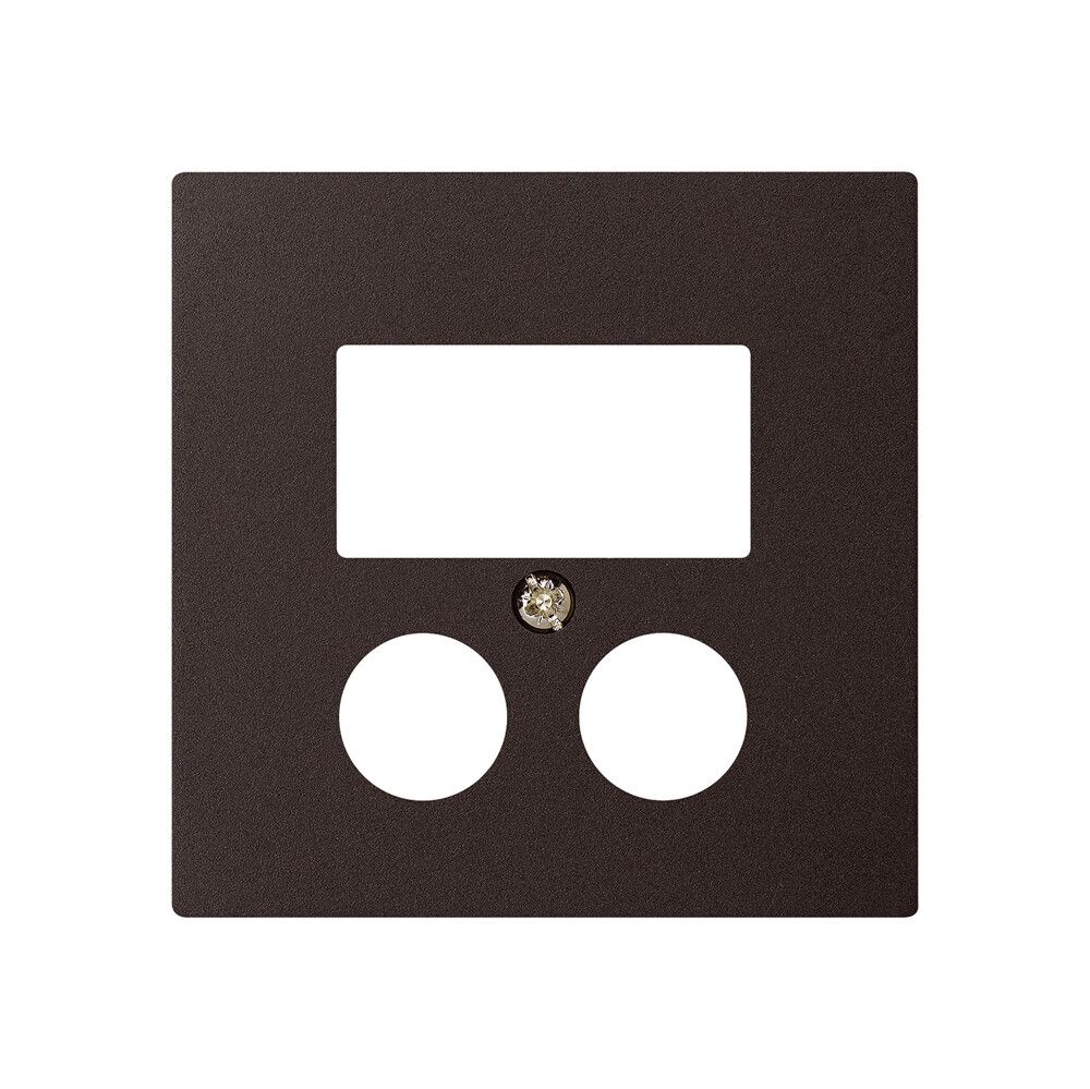 Placca frontale 2×coas+2×RJ45 kallysto HomeWay nero