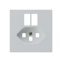 Placca frontale kallysto per presa 2×USB & T23 grigio chiaro