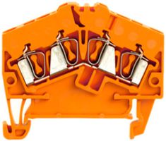 Durchgangs-Reihenklemme Weidmüller ZDU 2.5-2/4AN Zugfeder 2.5mm² TS35 orange