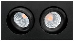 LED-Downlight SG Junistar Lux Square 2×7W 1180lm 930 IP20/IP44 42° DIM 175×95 sz
