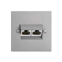 UP-Dose 2×RJ45/s 4P getr. EDIZIOdue silver ITplus