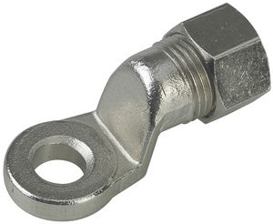 Schraubkabelschuh Flury PA 73 für Draht Ø6mm, Messing vernickelt