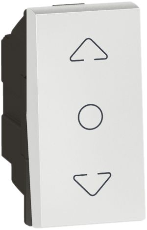 EB-Storentaster MOS 1×A/1L weiss AUF/STOP/AB 1 Modul