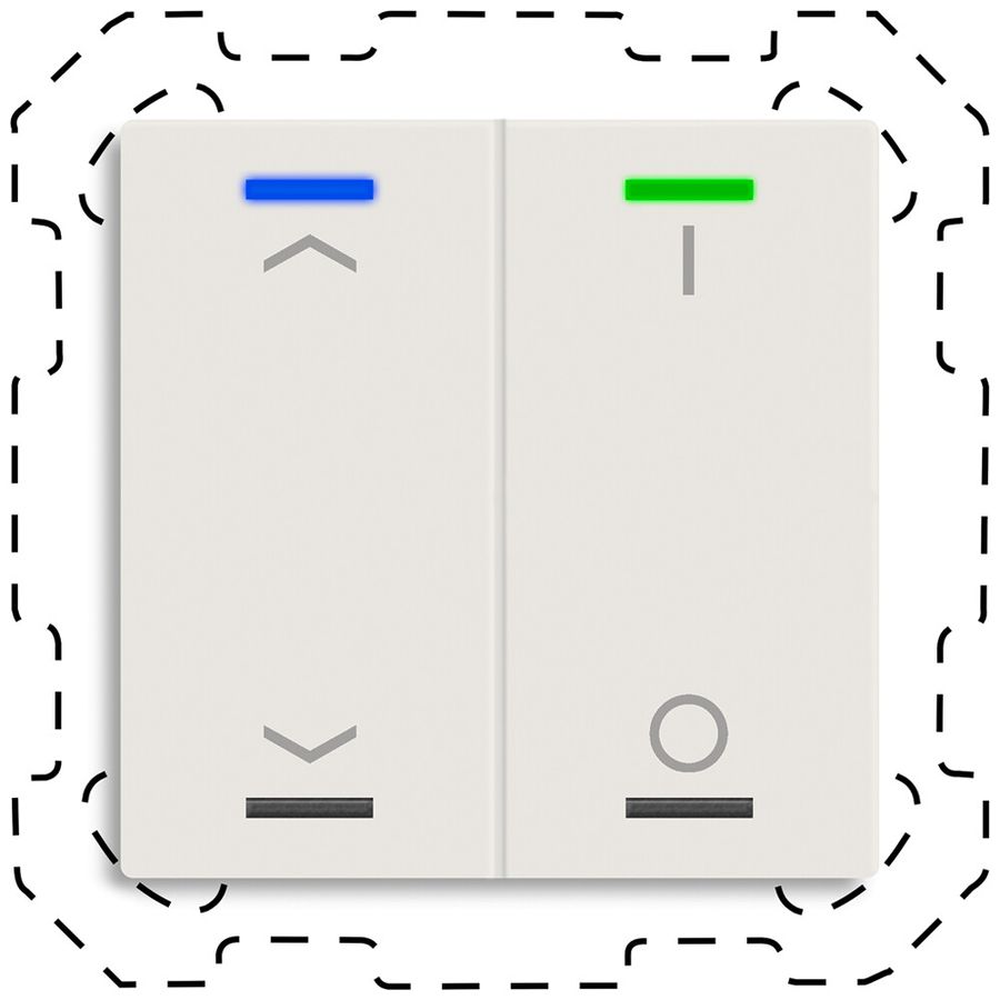 Poussoir KNX RGBW INC MDT BE-TAL600211.C1 2t/4a blanc mat "jalousie"-"I/O"