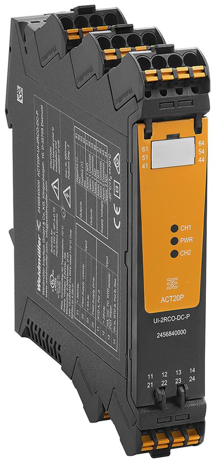 Relais de surveillance Weidmüller ACT20P-UI-2RCO-DC-P U/R/I/température 24VDC