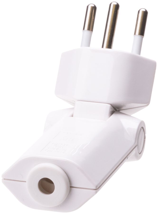 Dreh-Winkelstecker MH T12 weiss dreh-u.klappbar 130/180°
