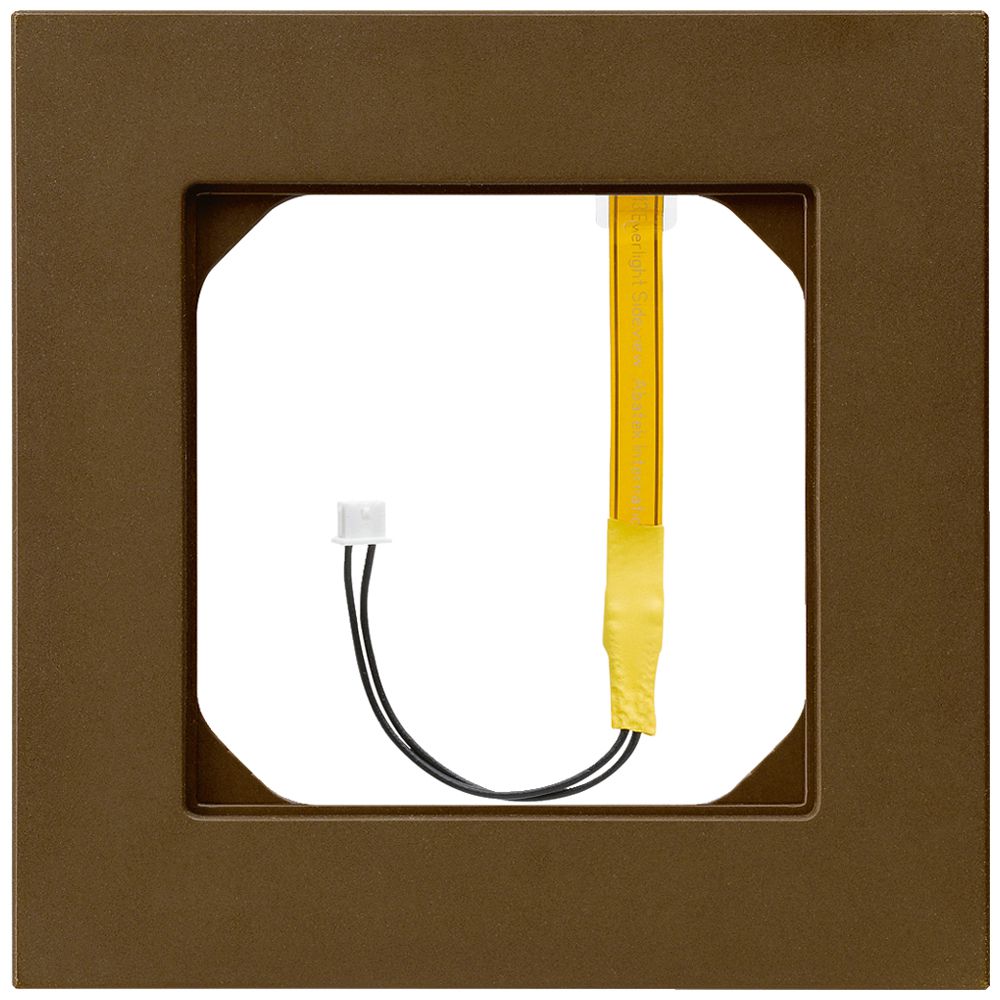 Cadre de recouvrement kallysto.pro 1×1 brun pour éclairage en coin vert