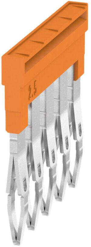 Querverbinder Weidmüller ZQV 2.5N/5 gesteckt 5L 5.1mm isoliert 24A orange