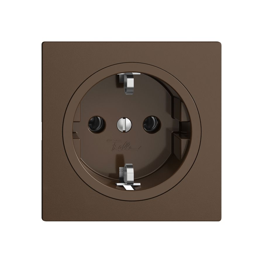 Steckdose Feller EDIZIOdue Schuko 16A 230V 60×60mm coffee