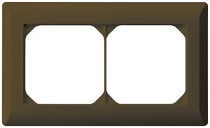 UP-Abdeckrahmen kallysto.line 1×2 braun horizontal 92×152mm