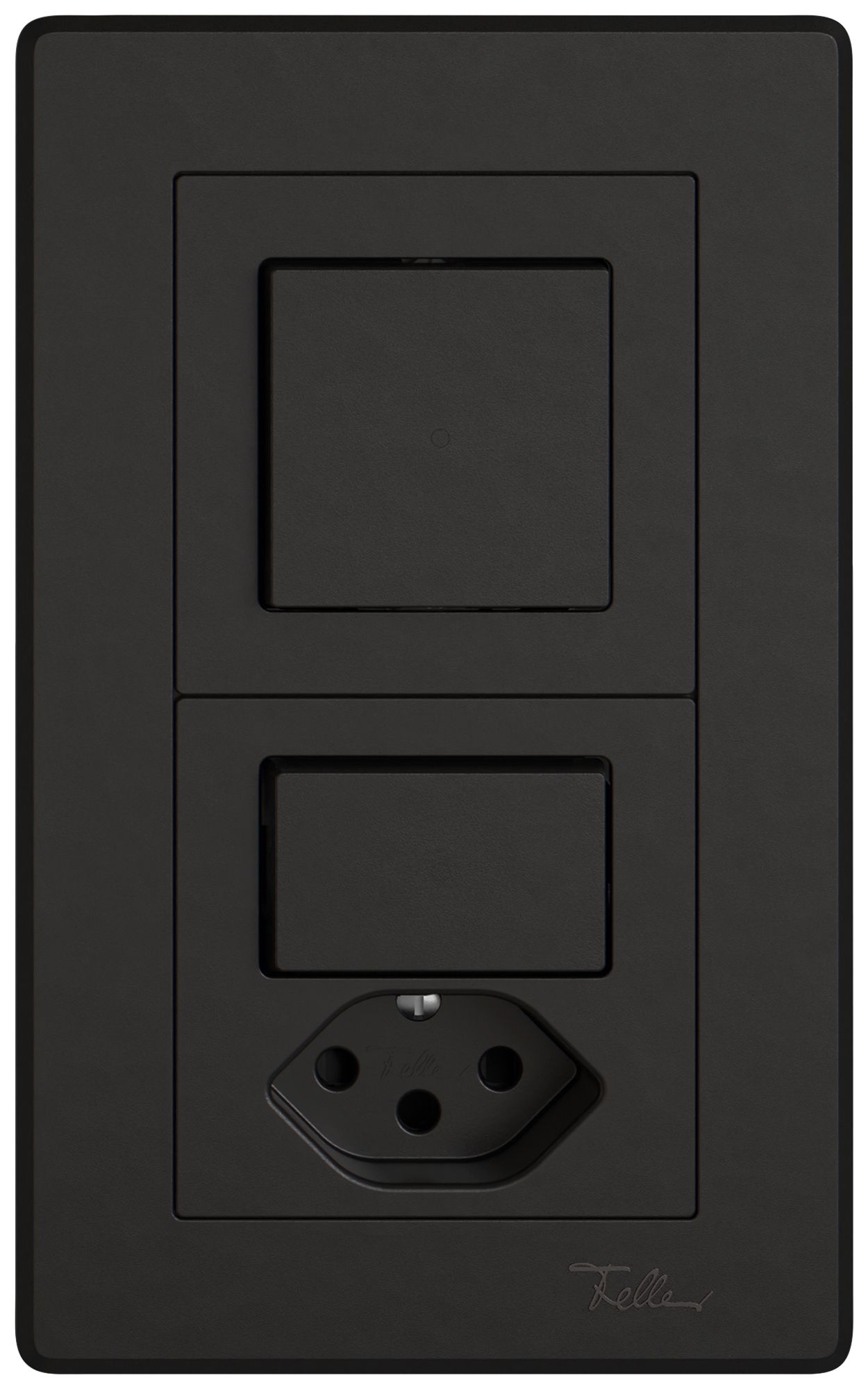 Combinazione INC EDIZIO.liv SNAPFIX® 2×1 156×96mm sch 3/1L+sch 3/1L+T13 nero