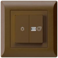 UP-Leuchtdruckschalter kallysto.line braun 1/1L Symbolen Licht+Ventilation