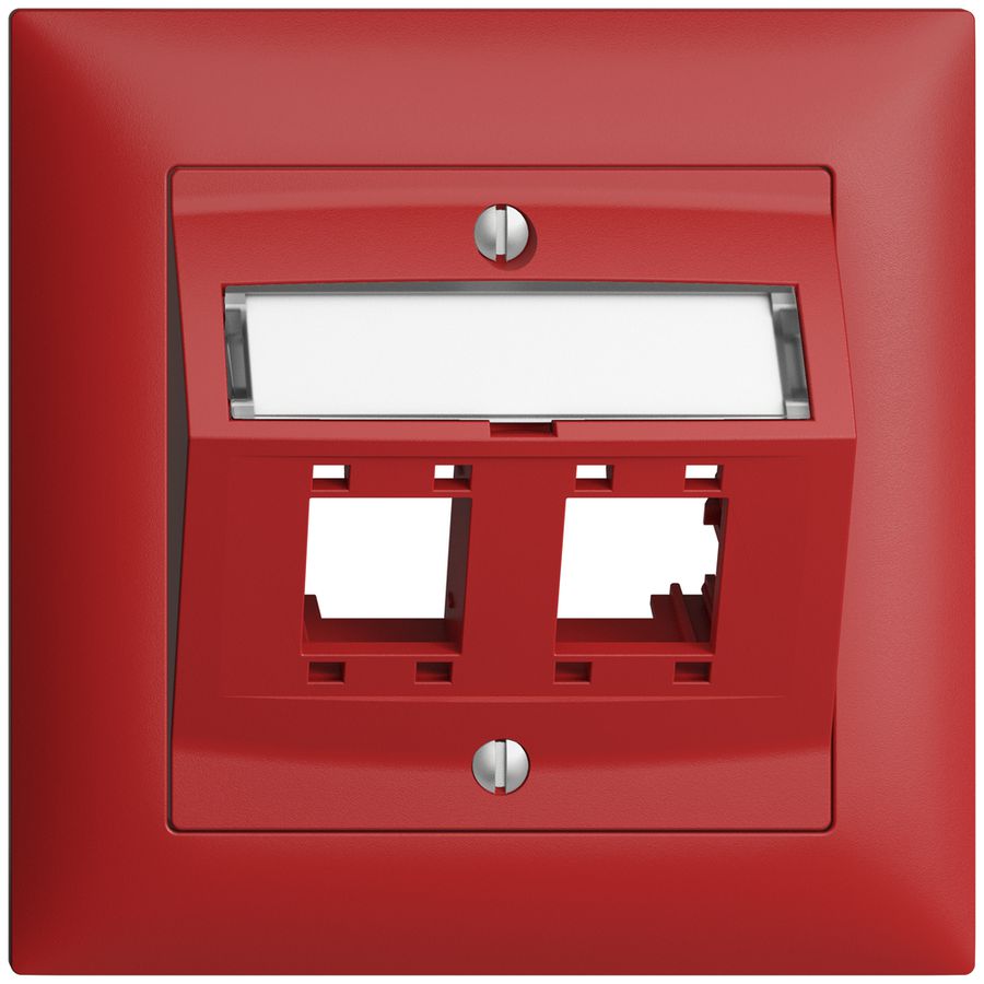 Kit de montage ENC EDIZIOdue, avec capot de sortie oblique, pour 2×RJ45, berry