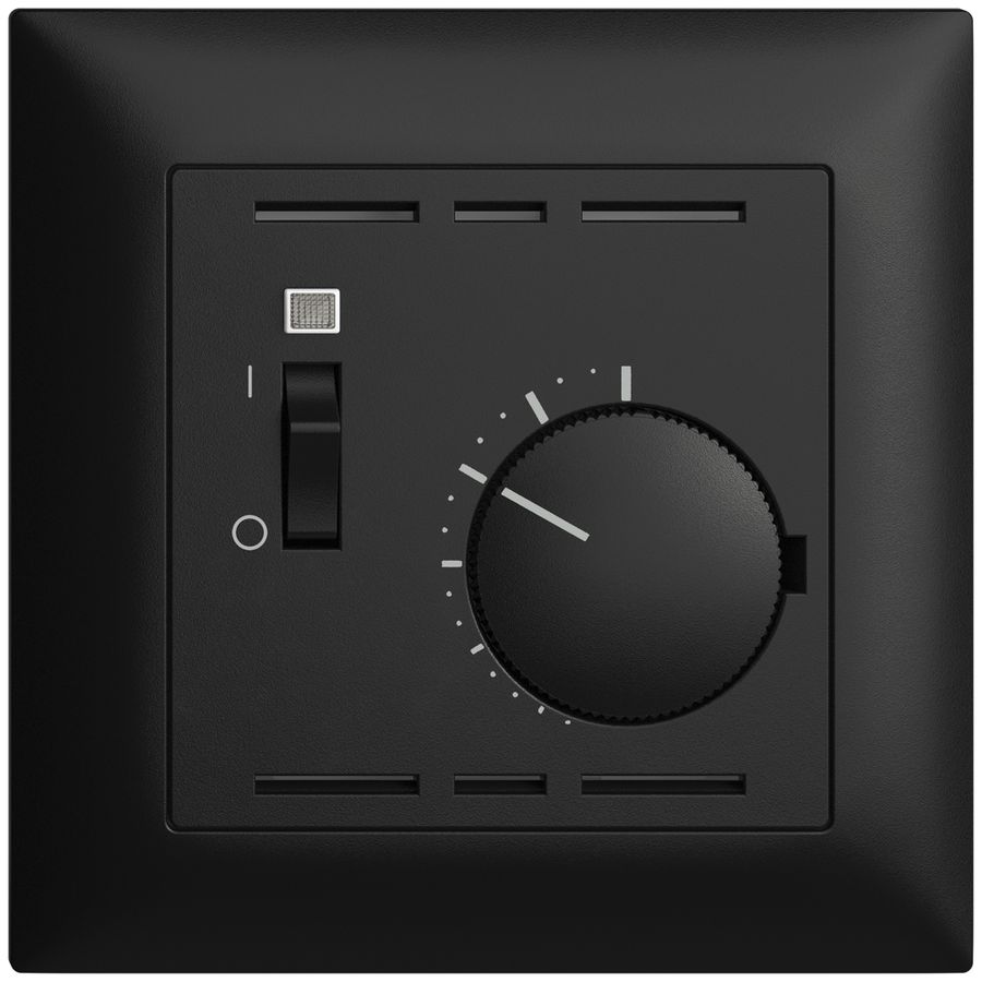 UP-Raumthermostat EDIZIOdue schwarz mit Schalter