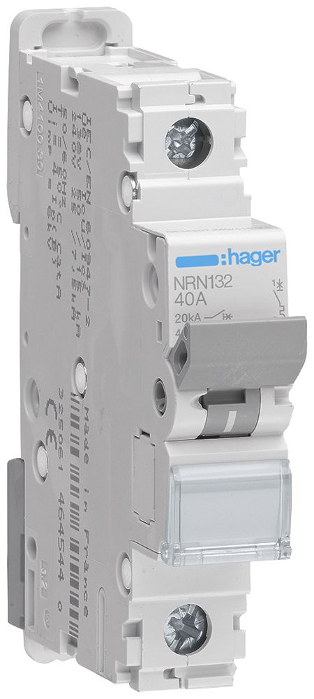 Disjoncteur Hager MCB 1P 415V type C 32A 1UM