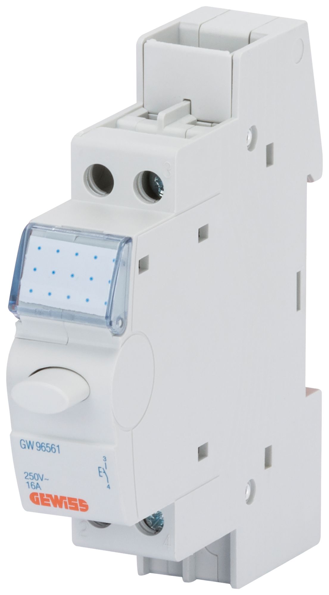 Poussoir AMD Gewiss 90 AM 16A 250V 1NO gris 1UM