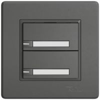 Poussoir KNX RGB ENC EDIZIO.liv SNAPFIX® capteur temp.RGB-LED étiqu.2×com.1T grf