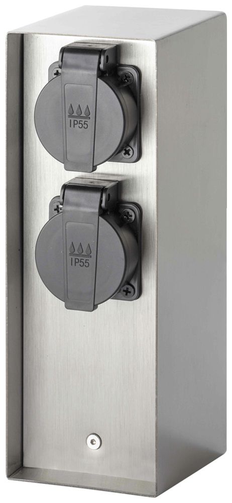 Anschlusssäule M. Schönenberger rechteckig 85×120×230mm mit 4×Typ 13 silber