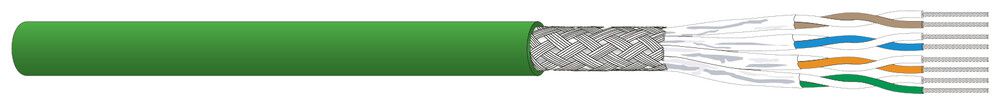 Datenkabel Dätwyler CU 7702 4P S/FTP CAT7 AWG26 FRNC/LSZH Dca grün