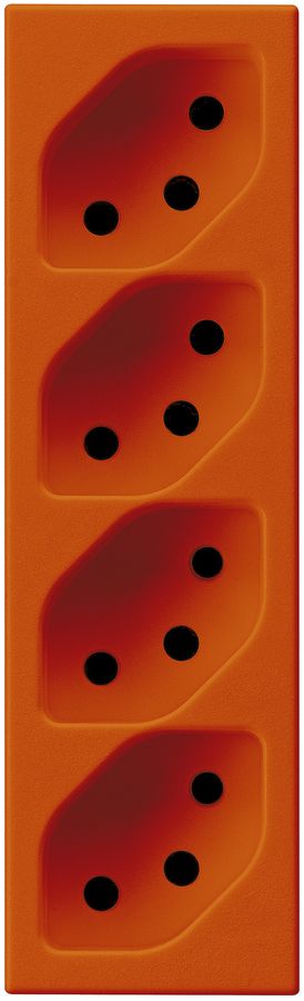 EB-Steckdose 4×t13 Steckklemmen FLF orange