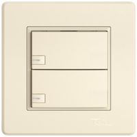 UP-KNX-Taster RGB EDIZIO.liv SNAPFIX® Temperaturfüh.RGB-LED 2×T 1-Tbed.cr