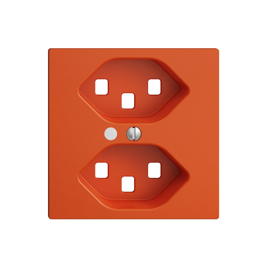 Frontset EDIZIOdue orange 60×60mm 2×T23 mit Linse