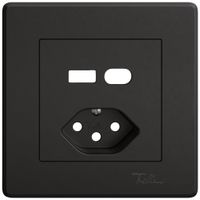 Kit di montaggio INC EDIZIO.liv SNAPFIX® per combi.USB A+C/presa T13 ne