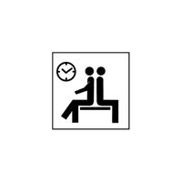 Folie pos.Symbol 'Warteraum' EDIZIOdue schwarz 42×42 für Lampe LED