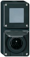 AP-Kombination Hager robusto I-I vertikal 3/1L+Typ 15, schwarz