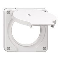 Deckel mit Klappdeckel NEVO Ø60mm für 2f-Steckdose bel. ws (Dicht.sz)