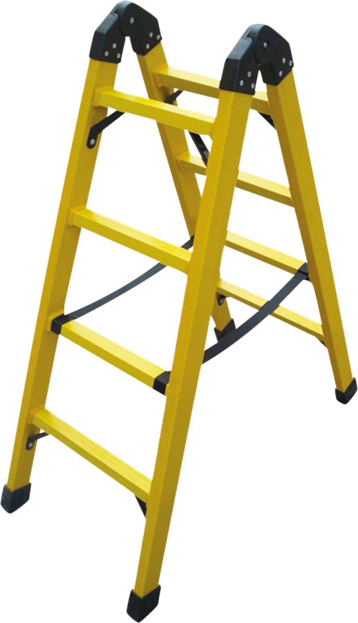 Bockleiter PLICA 2×5 Sprossen GFK 260kg EN131 30kV