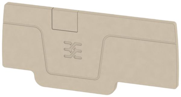 Piastra terminale Weidmüller serie A AEP 3C 2.5 64.15×2.1mm, beige