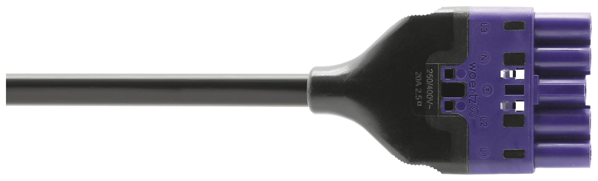Anschlussleitung Woertz 49345/C1 5×1.5mm² 400V 16A 6m vi Stecker-frei Cca