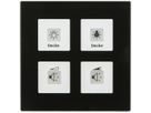 UP-Taster KNX RF+ MDT RF-GTT4S.01 4T/4B LED Temp Aktor 2-Kan Glas schwarz