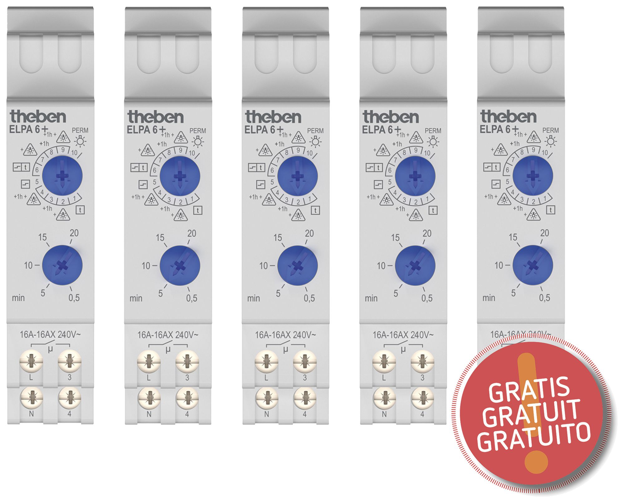 Kit promotionnel Theben 4×ELPA 6 plus + 1×gratuit