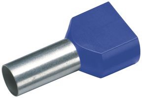 Zwillings-Aderendhülse Cimco 2.5mm² 13×21.5mm Kupfer PP blau