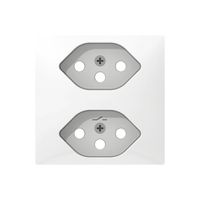 Frontplatte Sidus ZE z. Steckdose 2×T13S weiss glänzend