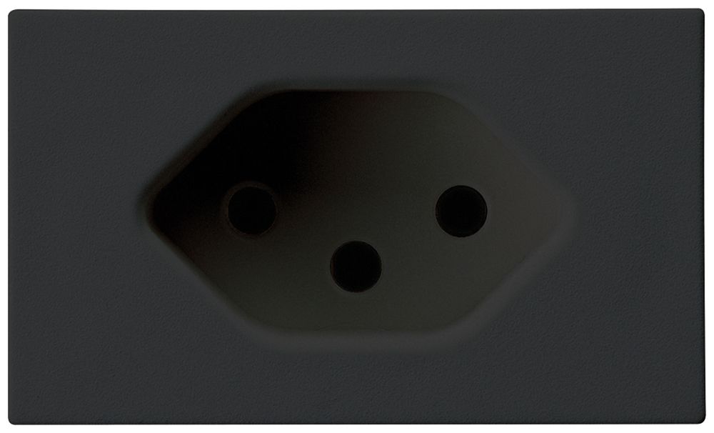 EB-Steckdose FLF Hager Typ 13 schwarz Schraubklemmen