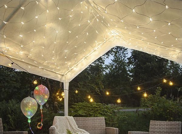 Lichtnetz System LED Extra, 3×3m, weiss, 16W, 192 LED, warmweiss